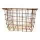 Metal storage basket