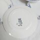 Set of 10 dessert plates, Saint-Amand, iron land, blue flowers