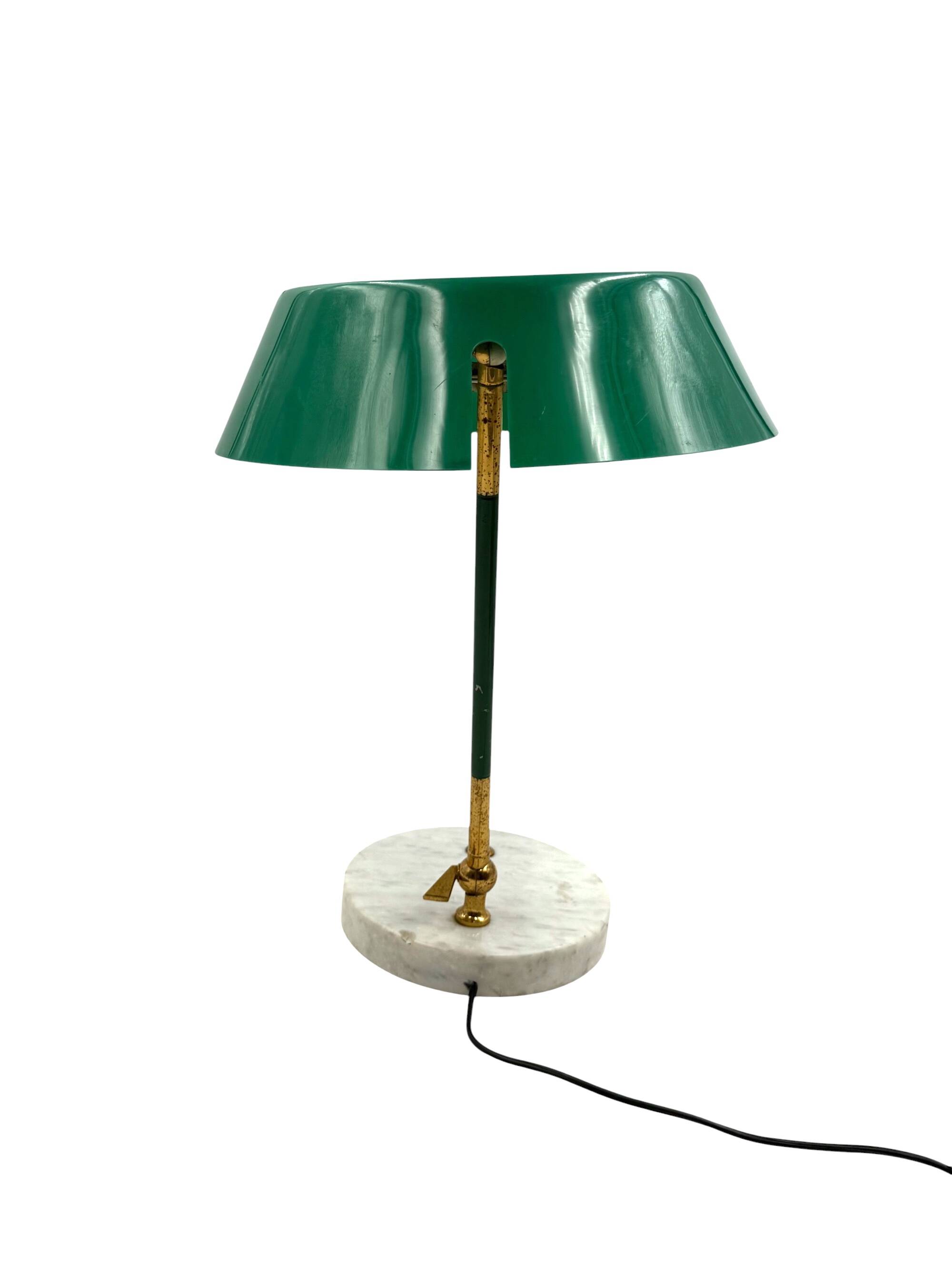 Mid-century green table lamp, Stilux Milano Italy, 1960s