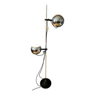Lampadaire boule chromé Herda Mid-Century années 70