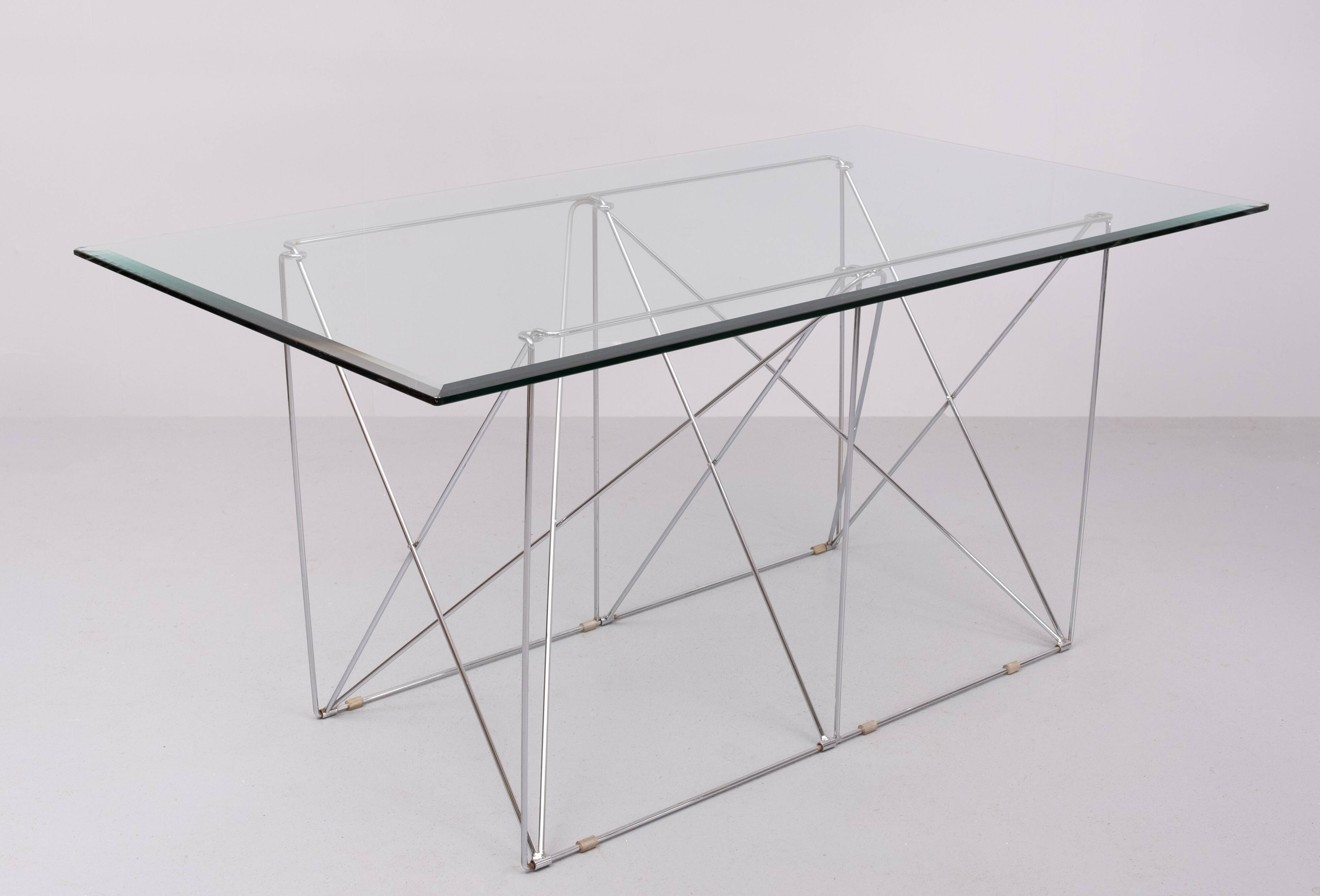 Max Sauze Dining Table With Foldable Base 1970s France