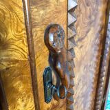 Unique model craftsman's cabinet, cabinetmaker's cabinet, 3-door cabinet, French marquetry furniture