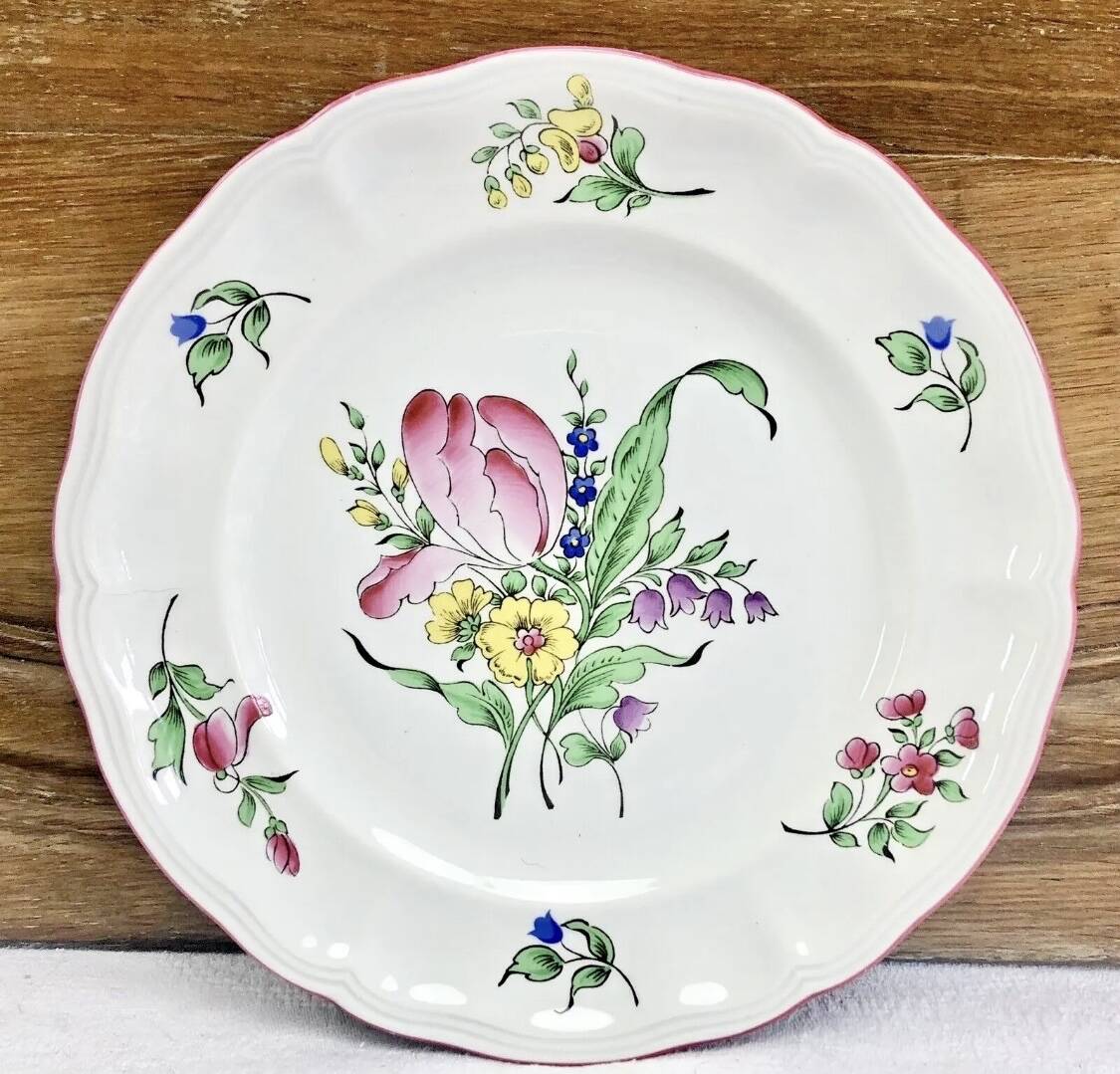 5 dessert plates 22.7 cm Lunéville reverbere model