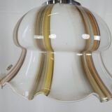 Chandelier in white and multicolored Murano glass
