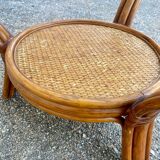 Wicker rattan coffee table with glass top