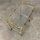 1960s serving table in glass and gilded brass