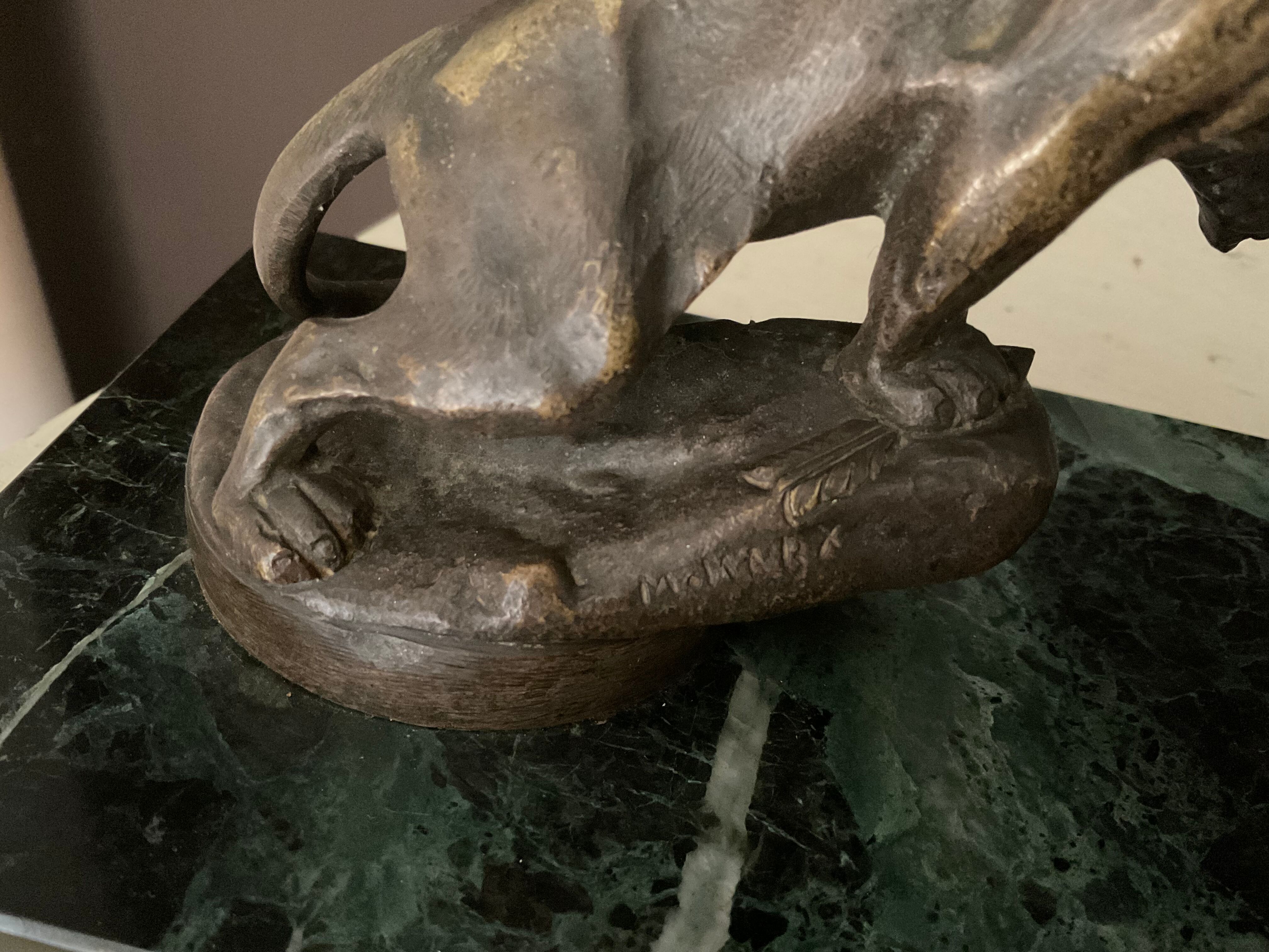 Art deco table lamp, signed M.Marx