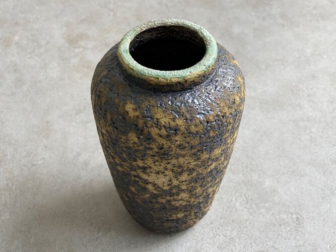 Vase vintage en céramique « Écorce de bouleau » Chamotte