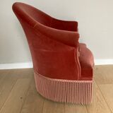 Velvet toad armchair