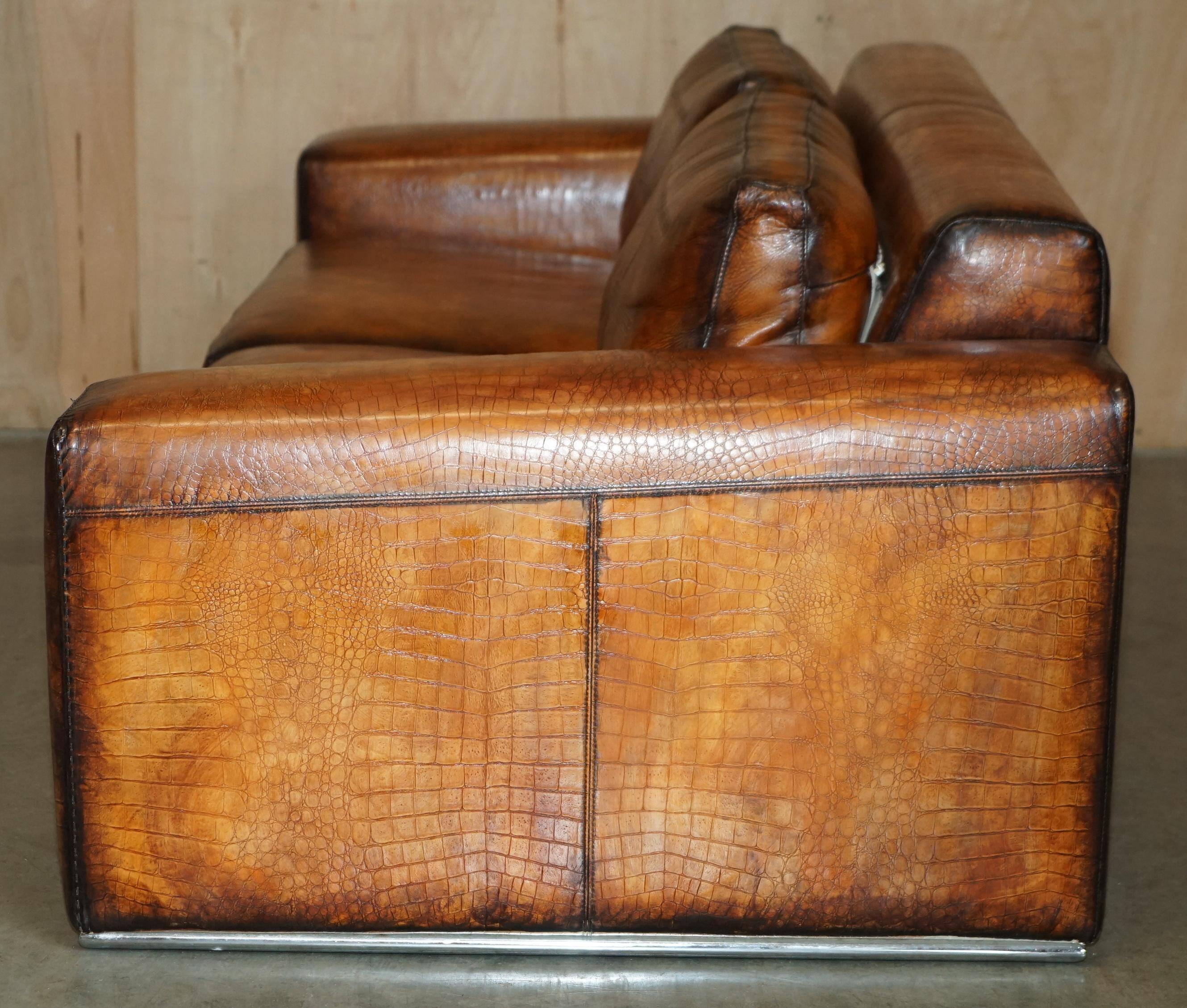 Fendi crocodile-embossed leather canapé, limited edition.