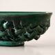 Green ceramic basket signed Idlas