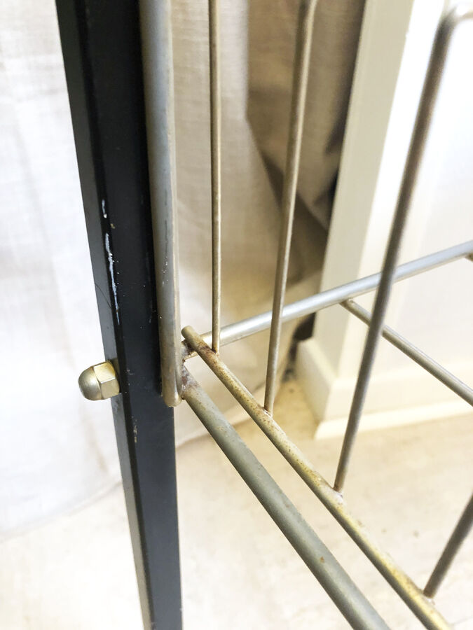 Vinyl door table with wheels, 1970