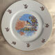 Antique Limoges porcelain plate – bird decoration – 25 cm