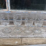 Wine glasses XIXth century blown thick