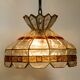 Beautiful large heavy 1960s Italian PoliArte glass ceiling lamp | Ø 52cm