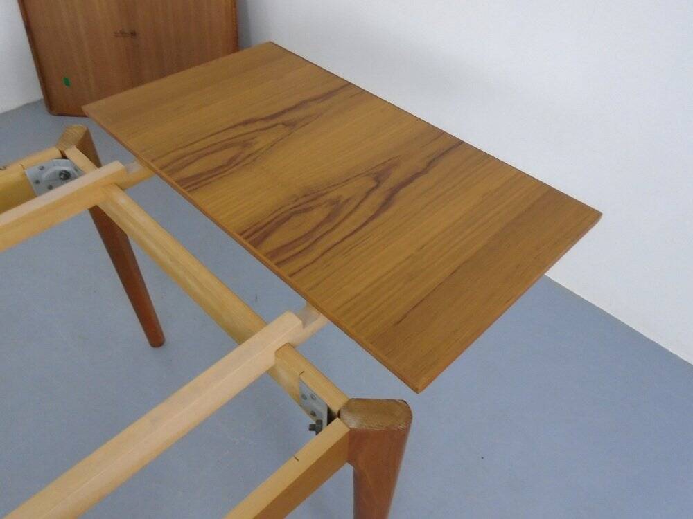 Extendable Teak Dining Table by Henning Kjærnulf for Velje Møbelfabrik, 1960s