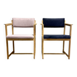 Duo of "Scandinavian Design" armchairs 1960.