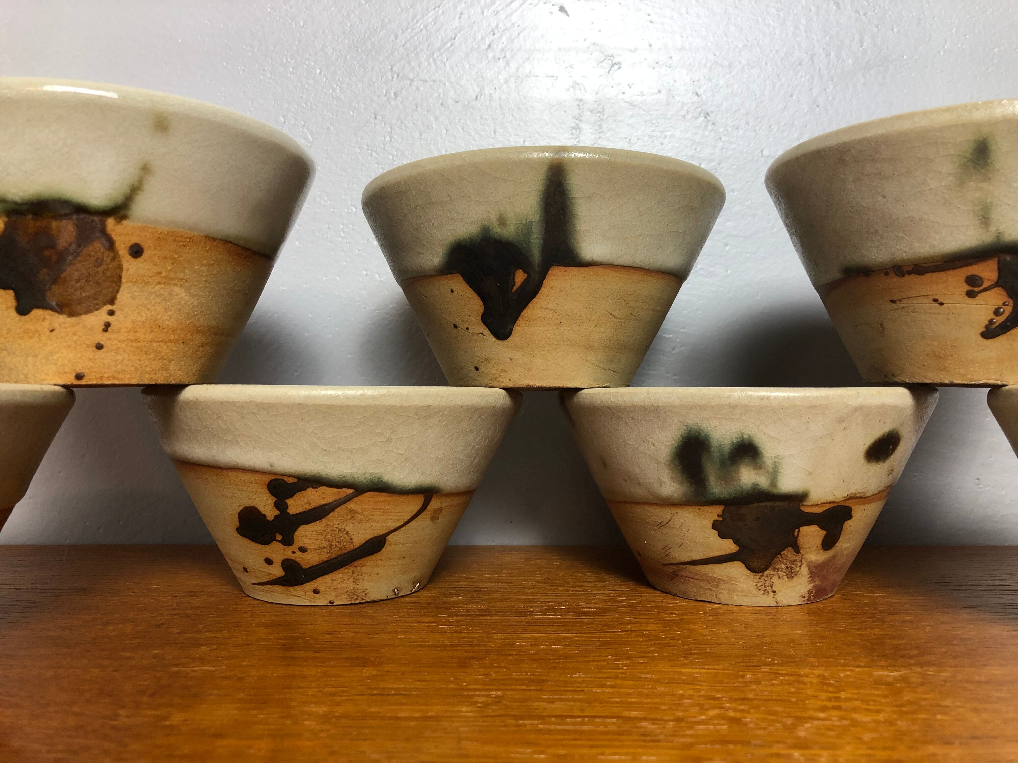 7 ceramic bowls pottery la Colombe