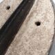 Minimalist wooden African wall mask, vintage Africa
