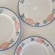 5 assiettes à dessert Italiennes fleurs