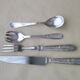 Cutting set and silver metal salad cutlery