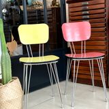 Pair of eiffel foot formica chairs