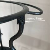 Folding wrought iron toiletry stand, 19th century