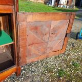 Armoire 19 ème en noyer 2 portes 2 tiroirs