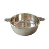 Old hollow plate silver metal handles shells