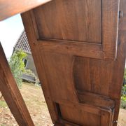 "Brutalist" farmhouse desk/table in solid oak