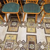 Set of 8 Baumann model bistro chairs with bars 1970