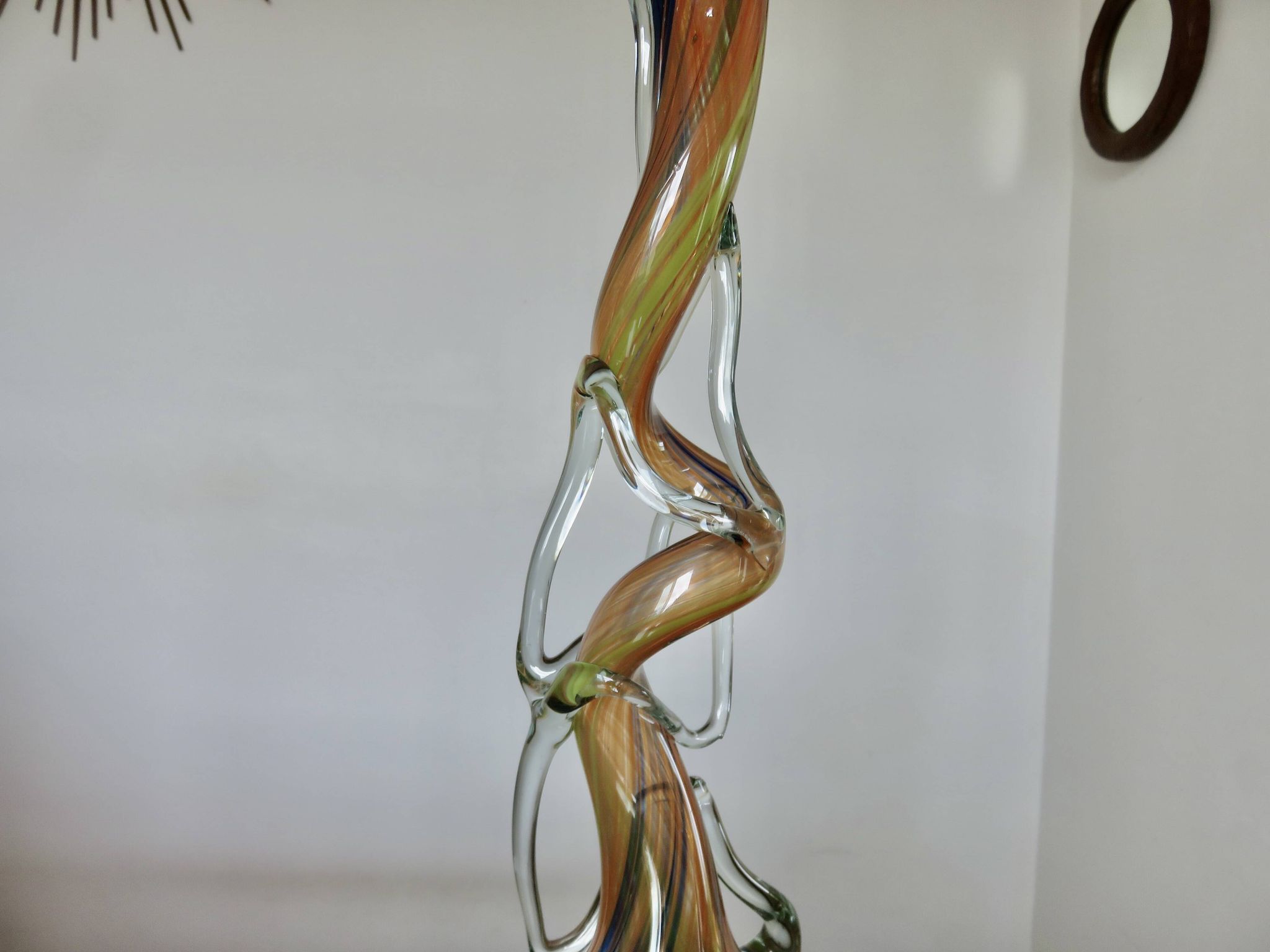 Large soliflore vase made of blown Murano glass, Venetian style, 1970s.