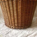 Old woven wicker umbrella stand