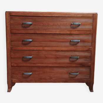 Art Deco oak chest of drawers