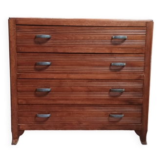 Art Deco oak chest of drawers