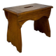 Antique slotted mountain chalet bench