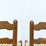 Pair of rustic wooden chairs
