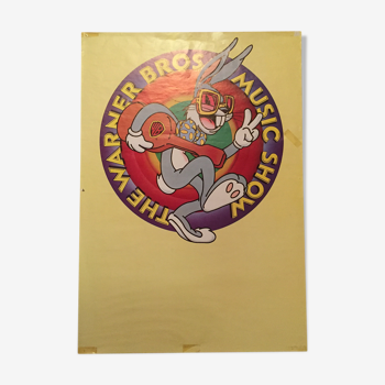 Affiche « thé Warner bros music show » vintage
