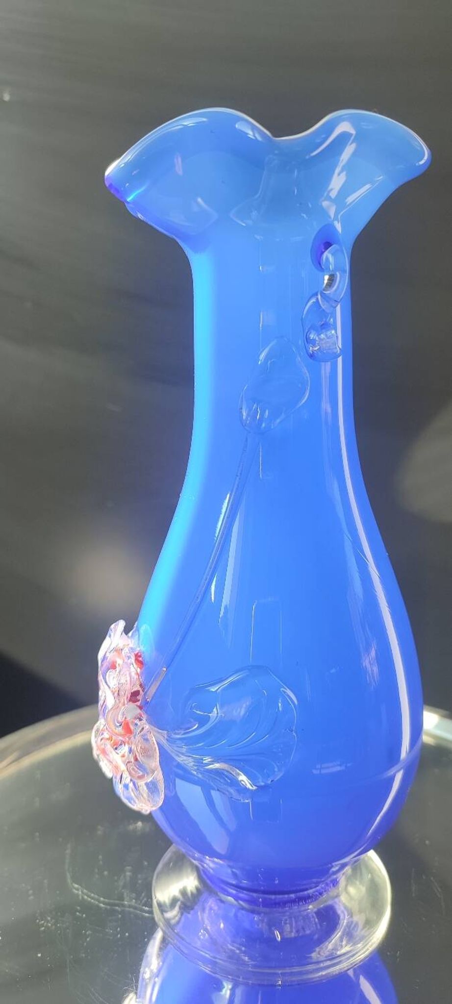 Vase italien en verre soufflé d'art