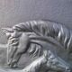 Cast chimney plate horse and foal art foundry Stern 69.5 x 78.5cm