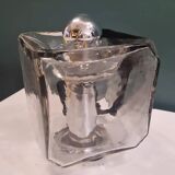 Murano glass and chrome metal table lamp from the 70s Italy