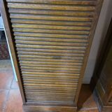 Pair of oak curtain file cabinets