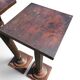 Pair of old fluted wooden pedestals