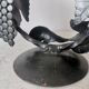 Vintage Forged Iron Grape Leaves Candlestick - Yugoslavia Mid-Century Decor
