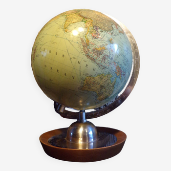 Globe terrestre 1960 lumineux JRO Ø 25cm