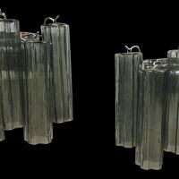 Gray murano glass wall light “tronchi” -1l