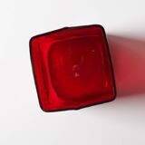 Mid-Century Modern Red Glass Vase by Christer Sjögren, Lindshammar, Sweden