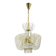Kamenický Šenov crystal chandelier, gilded brass, 1970s, Czechoslovakia