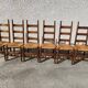 Serie de 6 chaises paillees