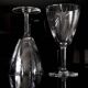 Serie de 6 verres à vin ciselés
